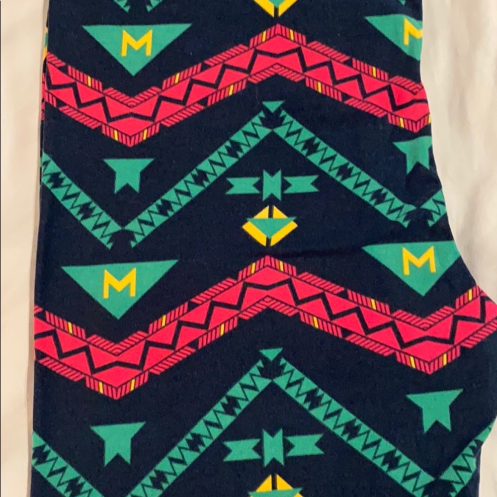 Lula Roe Patterned Leggings Size TC